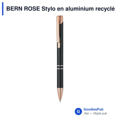 BERN ROSE Stylo en aluminium recyclé