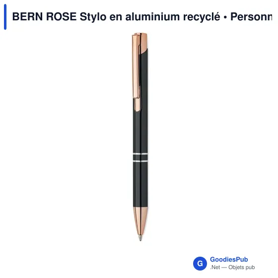 BERN ROSE Stylo en aluminium recyclé - Image 1