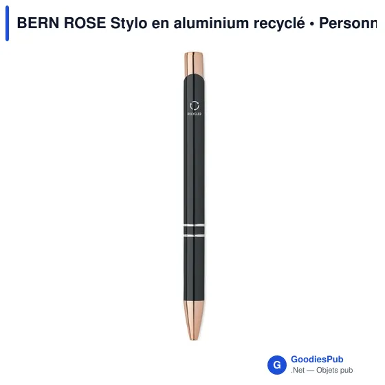 BERN ROSE Stylo en aluminium recyclé - Image 4