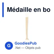 Médaille en bois personnalisable avec logo - BEST - Miniature 1
