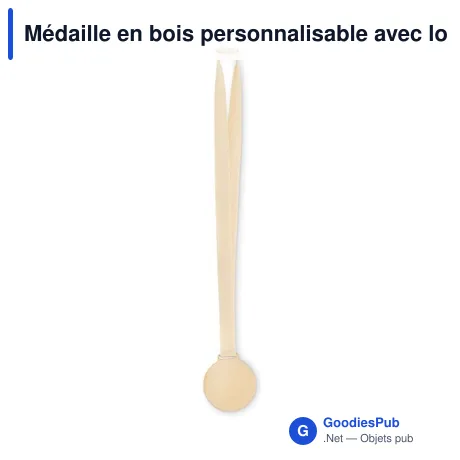 Médaille en bois personnalisable avec logo - BEST