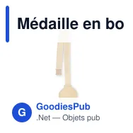 Médaille en bois personnalisable avec logo - BEST - Miniature 2