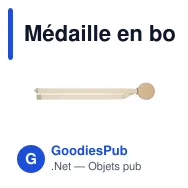 Médaille en bois personnalisable avec logo - BEST - Miniature 3
