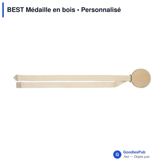 Médaille en bois personnalisable avec logo - BEST - Image 3