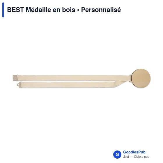 Médaille en bois personnalisable avec logo - BEST - Image 5