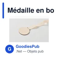 Médaille en bois personnalisable avec logo - BEST - Miniature 6
