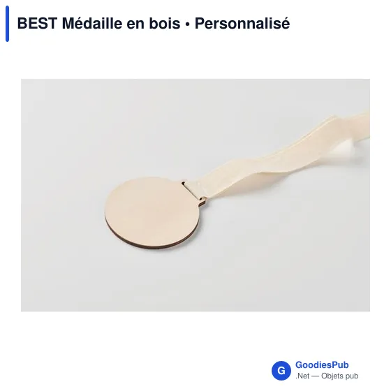 Médaille en bois personnalisable avec logo - BEST - Image 6