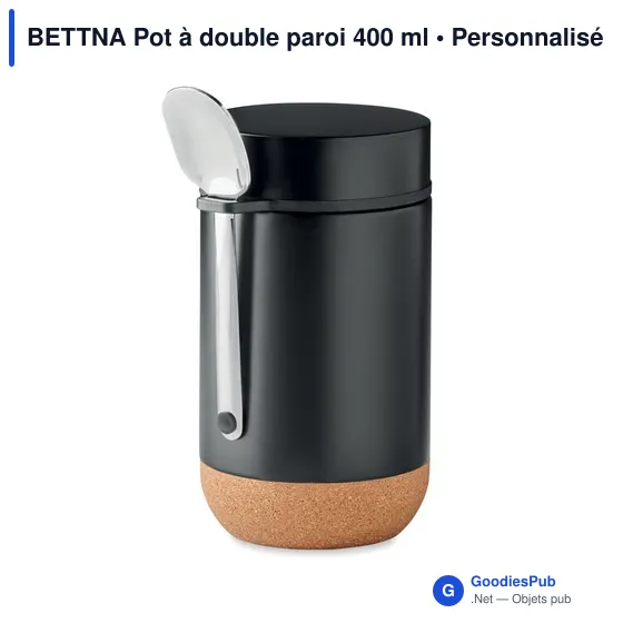 Pot isotherme personnalisable 400 ml avec logo - Bettna - Image 1