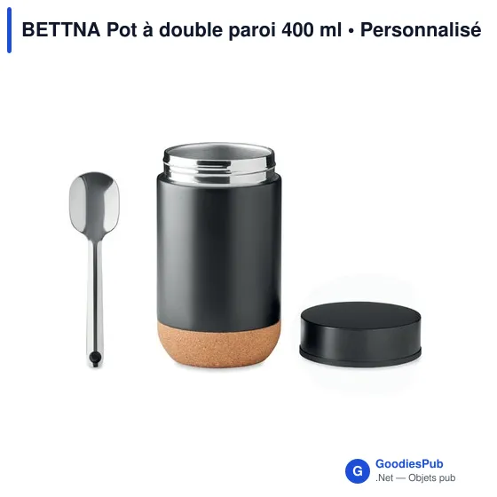 Pot isotherme personnalisable 400 ml avec logo - Bettna - Image 2