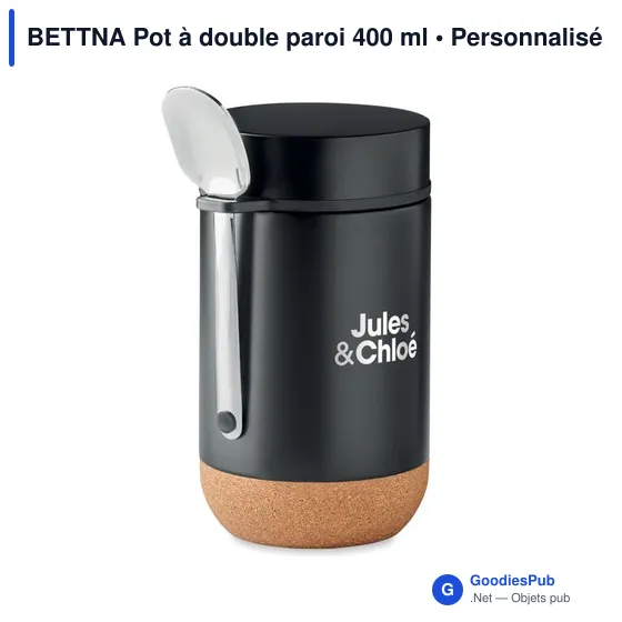 Pot isotherme personnalisable 400 ml avec logo - Bettna - Image 3