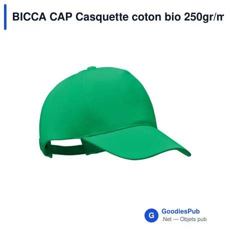 BICCA CAP Casquette coton bio 250gr/m²