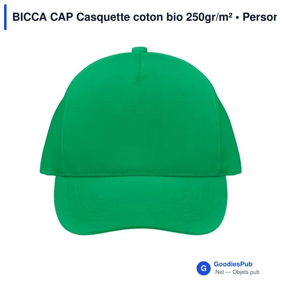 BICCA CAP Casquette coton bio 250gr/m² - Image 4