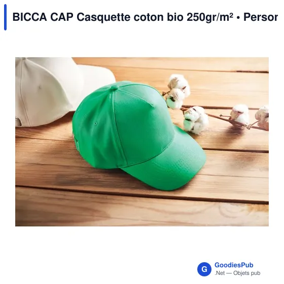 BICCA CAP Casquette coton bio 250gr/m² - Image 6
