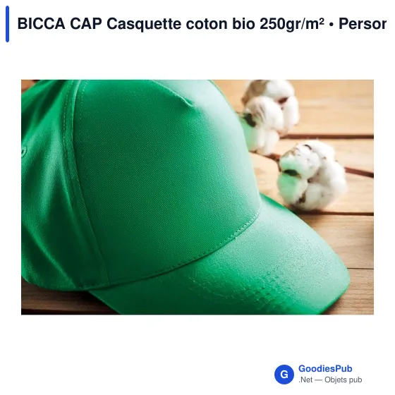 BICCA CAP Casquette coton bio 250gr/m² - Image 7