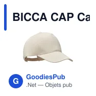BICCA CAP Casquette coton bio 250gr/m² - Miniature 8