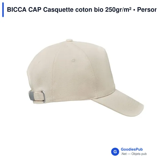 BICCA CAP Casquette coton bio 250gr/m² - Image 10
