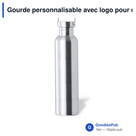 Gourde personnalisable avec logo pour entreprises - Modèle Cheddy
