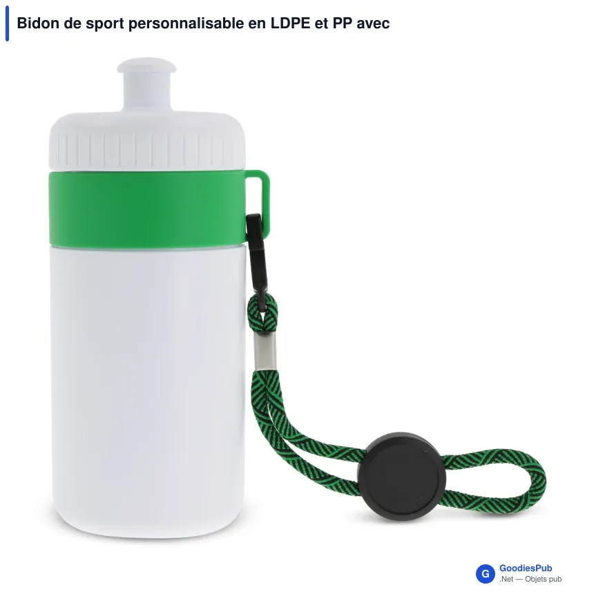 Bidon de sport personnalisable en LDPE et PP avec logo - Bague 500 ml - Image 12