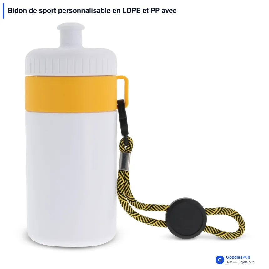 Bidon de sport personnalisable en LDPE et PP avec logo - Bague 500 ml - Image 5