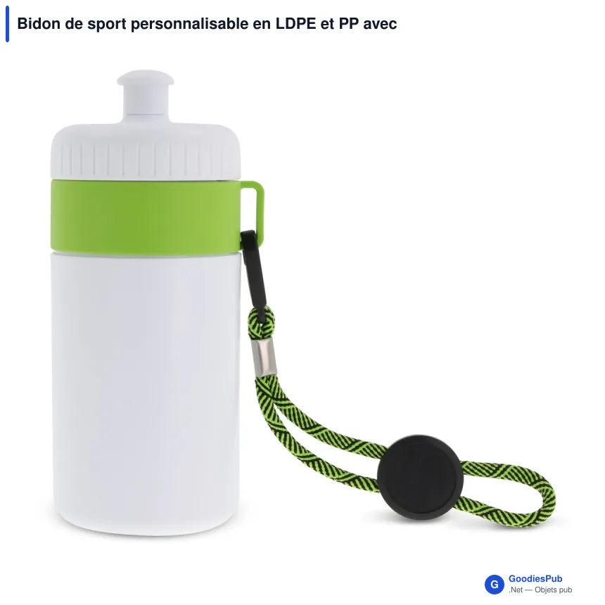 Bidon de sport personnalisable en LDPE et PP avec logo - Bague 500 ml - Image 7