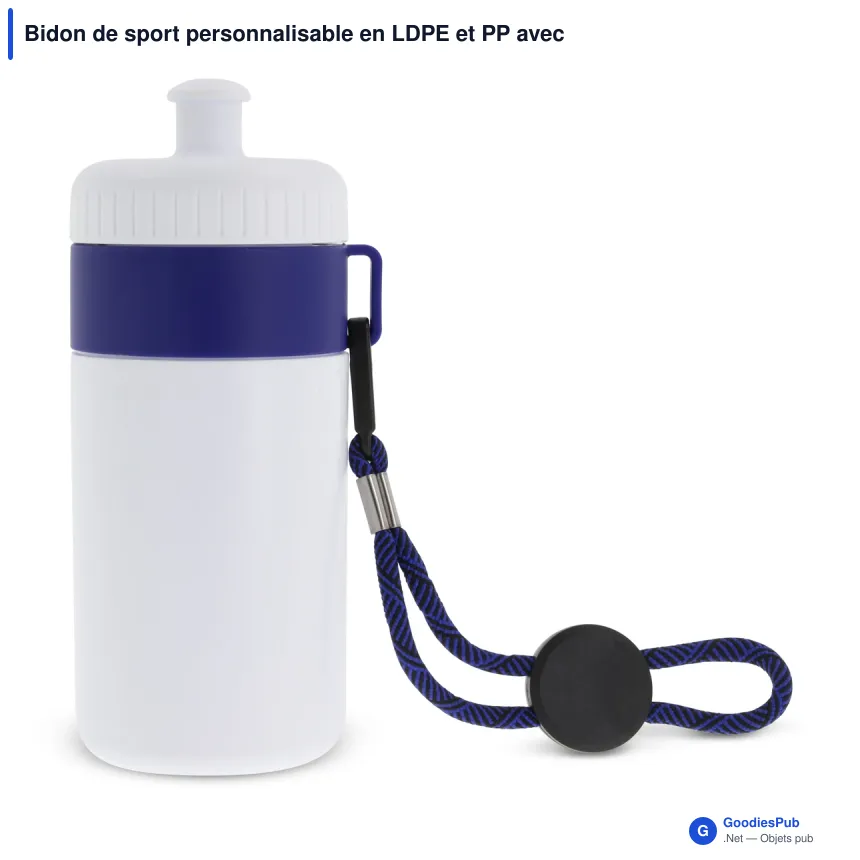 Bidon de sport personnalisable en LDPE et PP avec logo - Bague 500 ml - Image 8