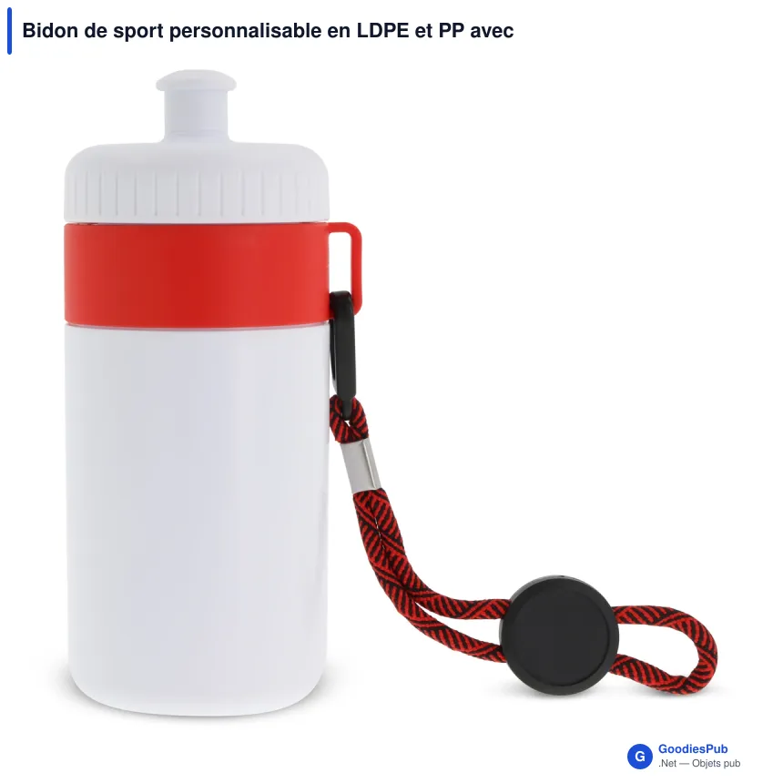 Bidon de sport personnalisable en LDPE et PP avec logo - Bague 500 ml - Image 10