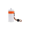 Variante Blanc / Orange - Bidon de sport personnalisable en LDPE et PP avec logo - Bague 500 ml