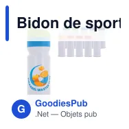Bidon de sport personnalisable 750 ml avec logo - Modèle à bague - Miniature 1