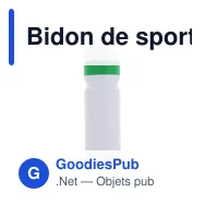 Bidon de sport personnalisable 750 ml avec logo - Modèle à bague - Miniature 2