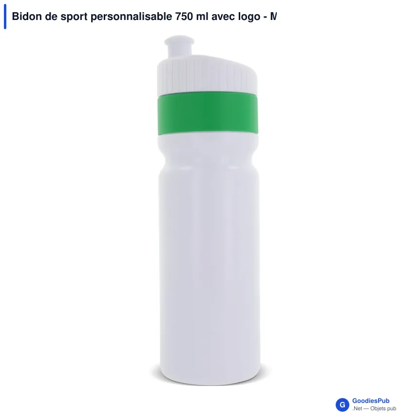 Bidon de sport personnalisable 750 ml avec logo - Modèle à bague - Image 2