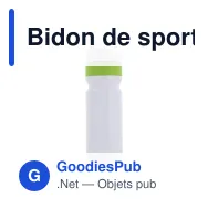 Bidon de sport personnalisable 750 ml avec logo - Modèle à bague - Miniature 3