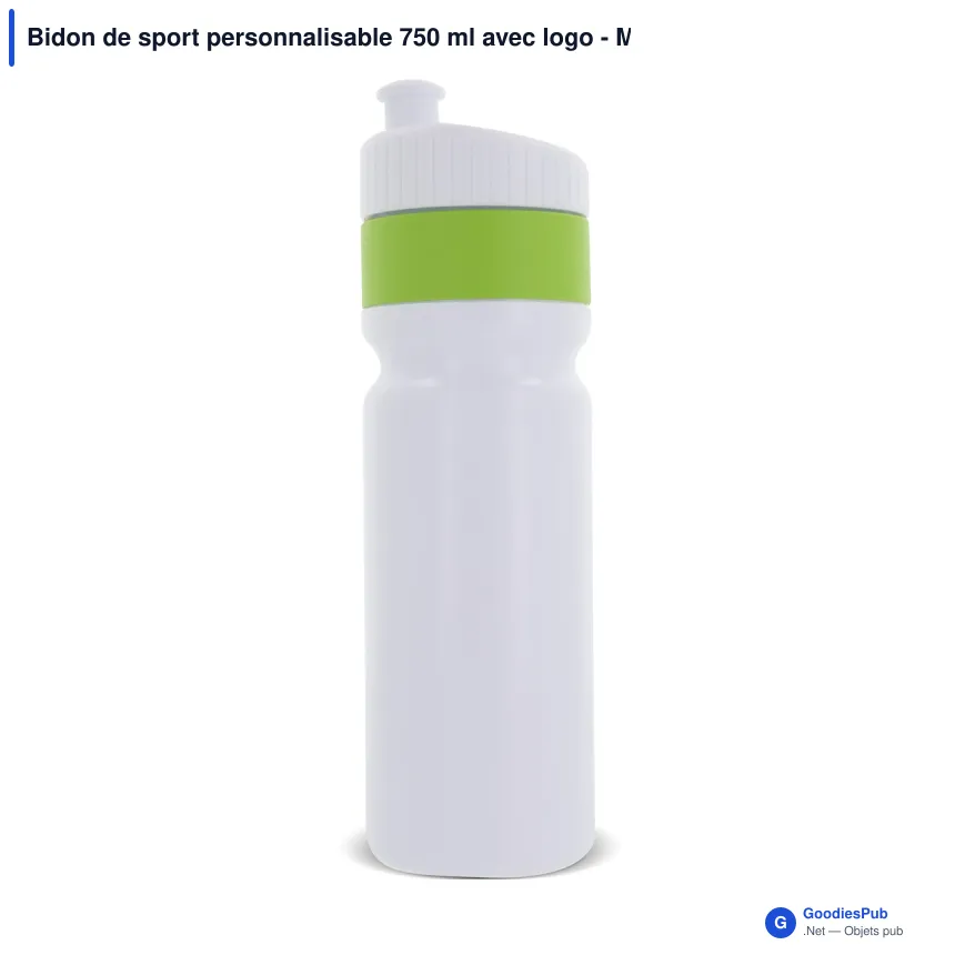 Bidon de sport personnalisable 750 ml avec logo - Modèle à bague - Image 3