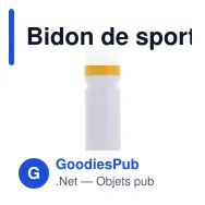 Bidon de sport personnalisable 750 ml avec logo - Modèle à bague - Miniature 4