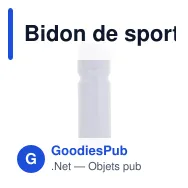 Bidon de sport personnalisable 750 ml avec logo - Modèle à bague - Miniature 6