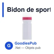 Bidon de sport personnalisable 750 ml avec logo - Modèle à bague - Miniature 8