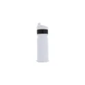 Variante Blanc / Noir - Bidon de sport personnalisable 750 ml avec logo - Modèle à bague