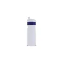 Variante Blanc / bleu foncé - Bidon de sport personnalisable 750 ml avec logo - Modèle à bague