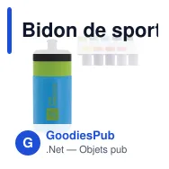 Bidon de sport personnalisable en LDPE et PP avec logo - Bord 500 ml - Miniature 1