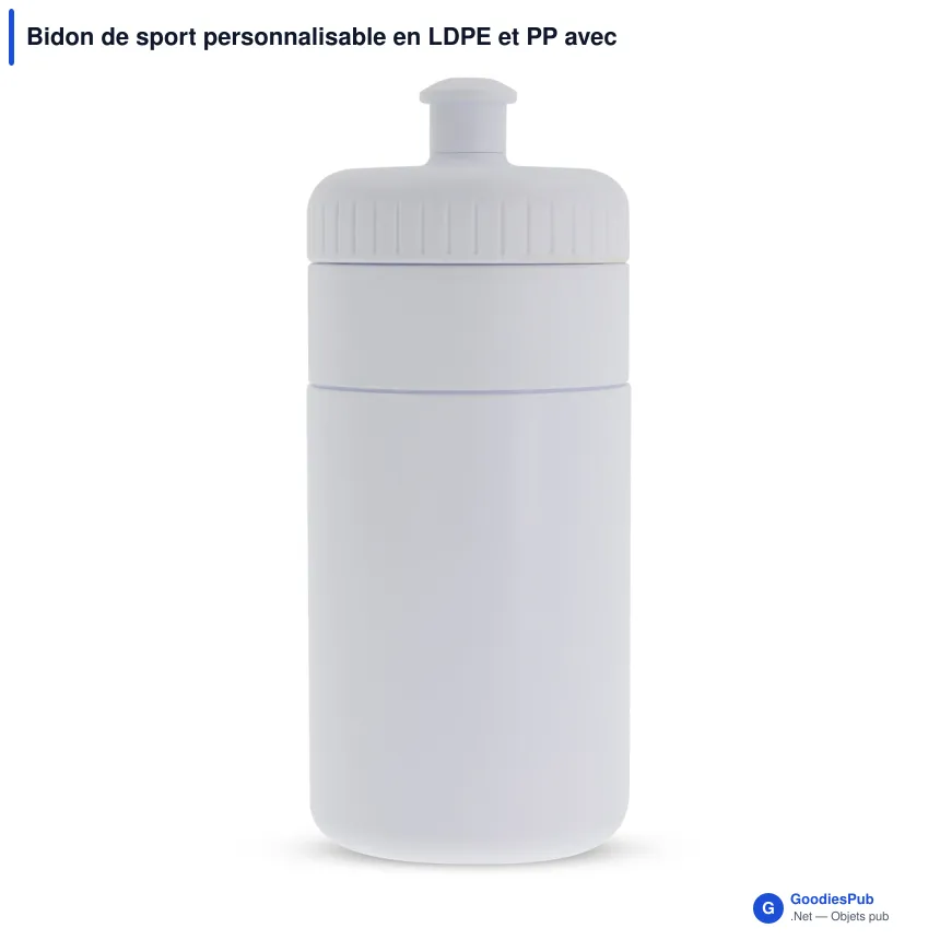 Bidon de sport personnalisable en LDPE et PP avec logo - Bord 500 ml - Image 11