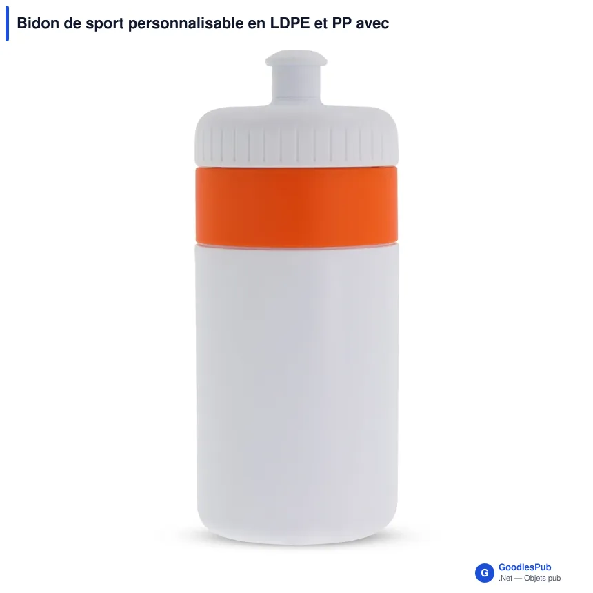 Bidon de sport personnalisable en LDPE et PP avec logo - Bord 500 ml - Image 12