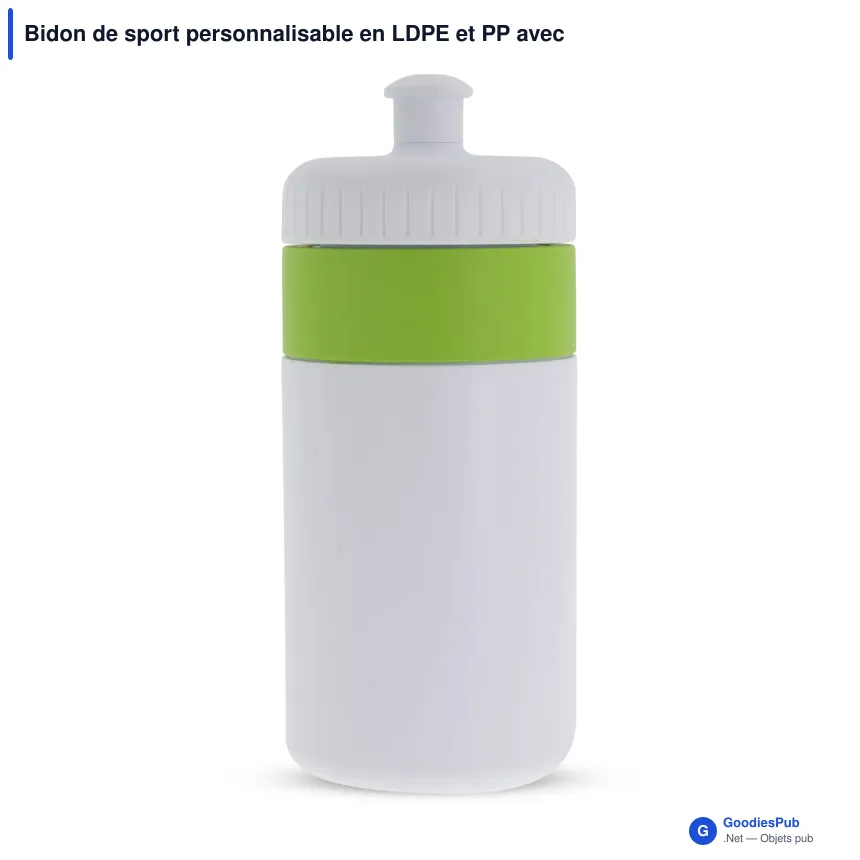 Bidon de sport personnalisable en LDPE et PP avec logo - Bord 500 ml - Image 4