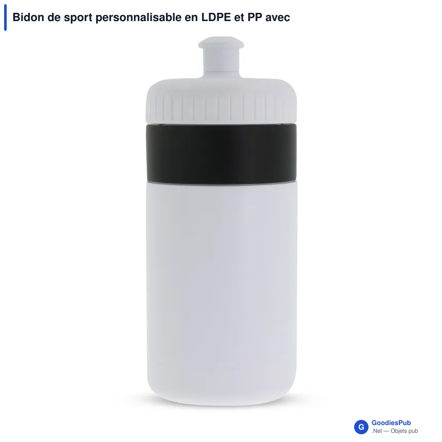 Bidon de sport personnalisable en LDPE et PP avec logo - Bord 500 ml - Image 5