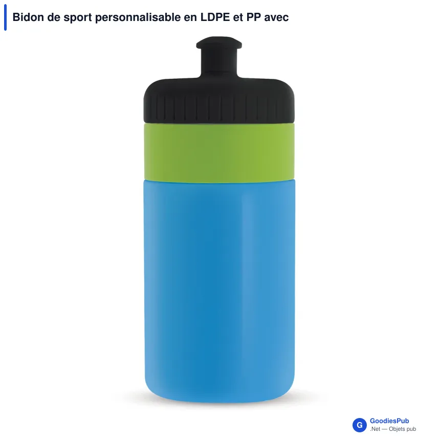 Bidon de sport personnalisable en LDPE et PP avec logo - Bord 500 ml - Image 6
