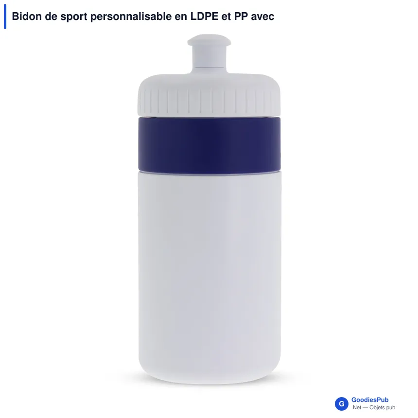 Bidon de sport personnalisable en LDPE et PP avec logo - Bord 500 ml - Image 7