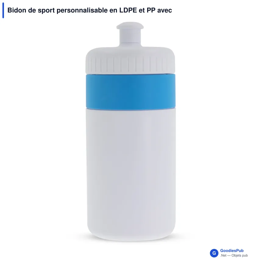 Bidon de sport personnalisable en LDPE et PP avec logo - Bord 500 ml - Image 9