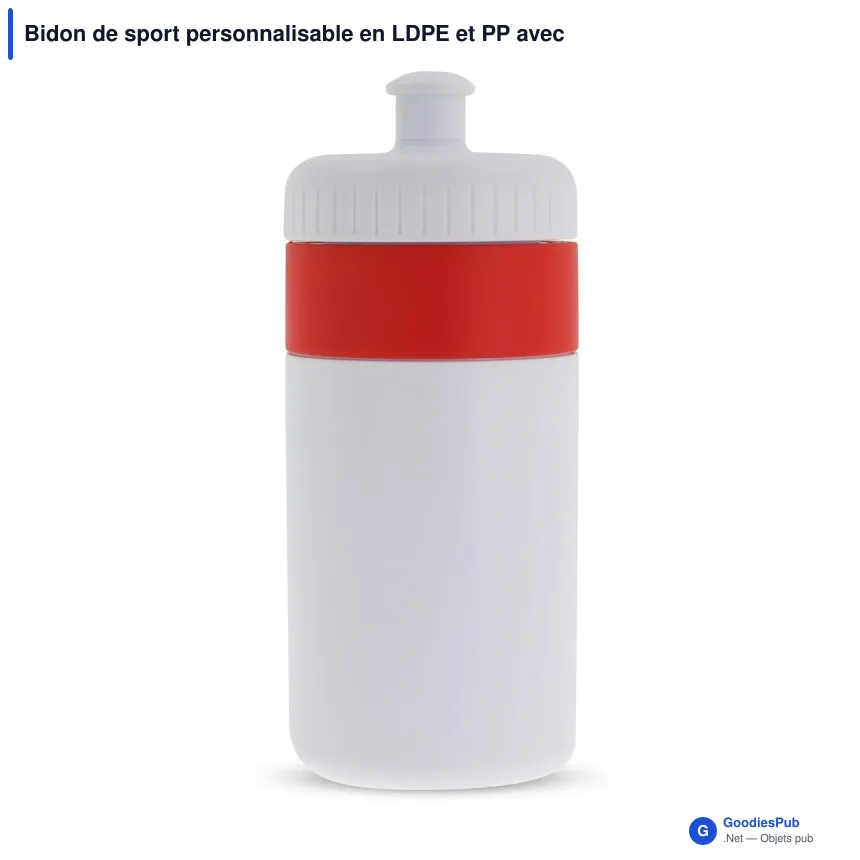 Bidon de sport personnalisable en LDPE et PP avec logo - Bord 500 ml - Image 10
