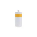 Variante Blanc / jaune - Bidon de sport personnalisable en LDPE et PP avec logo - Bord 500 ml