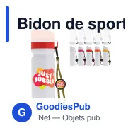 Bidon de sport personnalisable à cordon en LDPE et PP avec logo - Bord 750 ml - Miniature 1