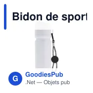 Bidon de sport personnalisable à cordon en LDPE et PP avec logo - Bord 750 ml - Miniature 2