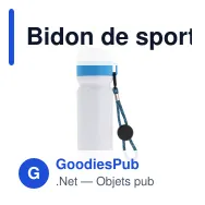 Bidon de sport personnalisable à cordon en LDPE et PP avec logo - Bord 750 ml - Miniature 11
